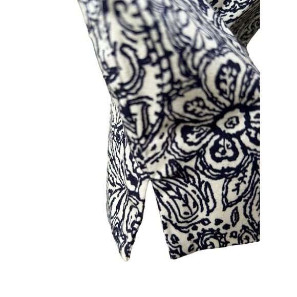 Talbots Petites Women's 8P Pants Floral Paisley Print Cotton Stretch - Picture 9 of 9